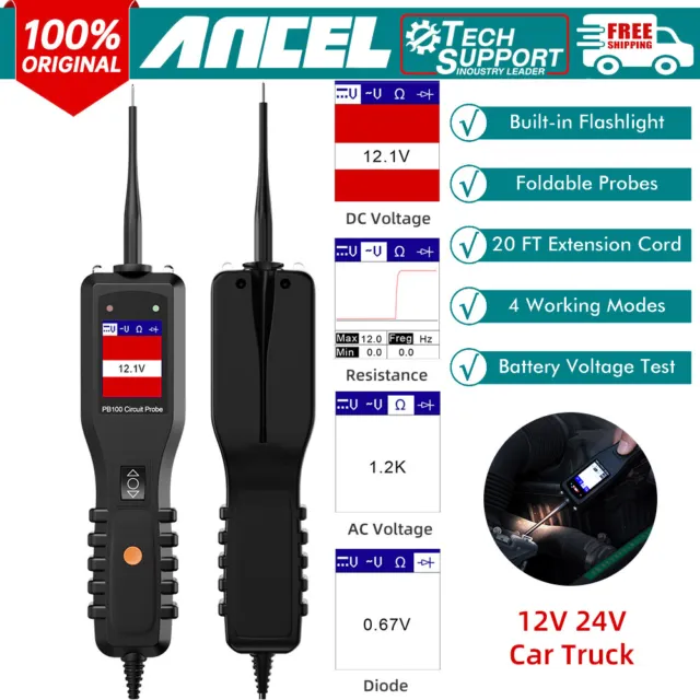 12V Car PowerScan Circuit Tester Probe Electrical Power AVOmeter Diagnostic Tool