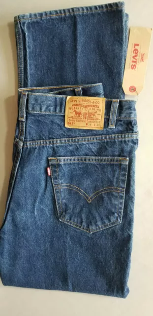 LEVI STRAUSS Men Vintage USA Made 517 Boot Cut Denim Jean - 36x30 Dark Blue NEW