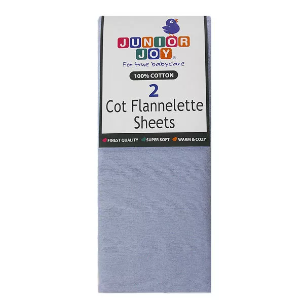 Junior Joy Cot Cotton Flannelette Sheets (Pack 2)-6031