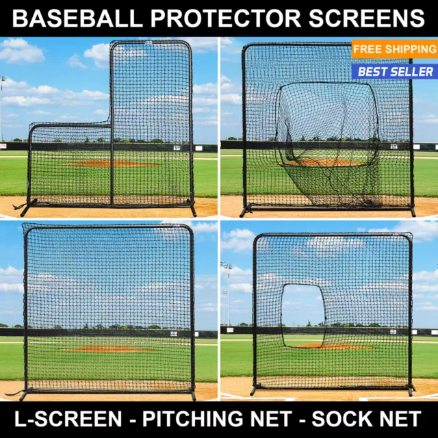 FORTRESS Baseball Protector Screens [4 Options] | L-SCREENS / PITCHING NETS