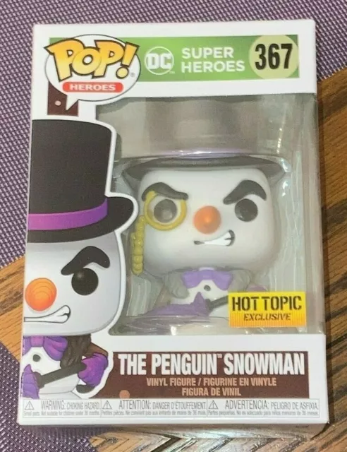 Funko Pop Dc Heroes Series Hot Topic Exclusive - The Penguin Snowman #367