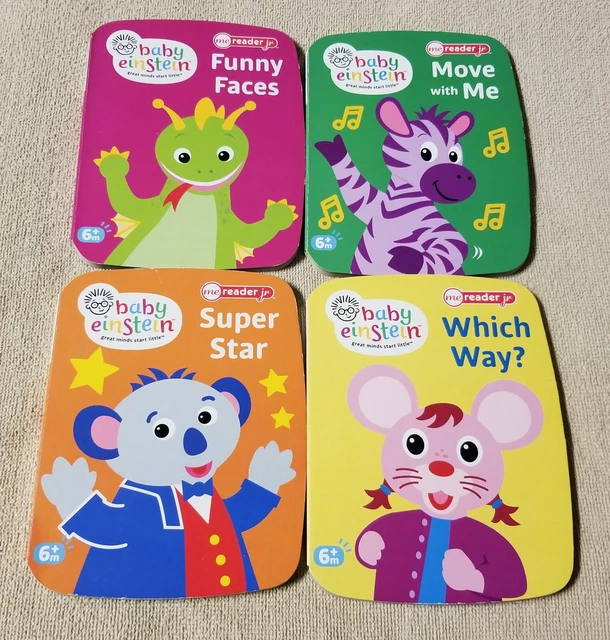 BABY EINSTEIN ME Reader Jr 4 Board Books Lot 2015 pi Kids FUNNY FACES