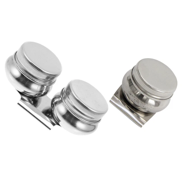 2 piezas Tazas de aceite de linaza tapadas Tazas de pintura de acuarela Taza de metal Gouache Contenedor