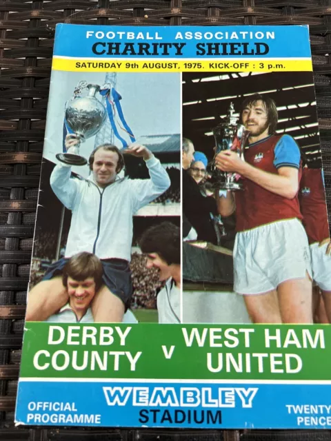 Derby County V West Ham Utd Fa Charity Shield 9th Aug 1975