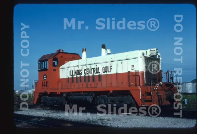 Original Slide ICG Illinois Central Gulf SW14 1411 Chicago IL 1982