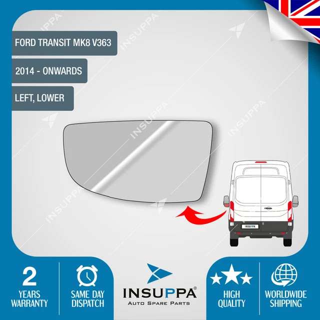 Vitre Rétroviseur Gauche Qiilu Pour Transit MK8 2014-2020 - Verre Grand Angle Anti-rayures