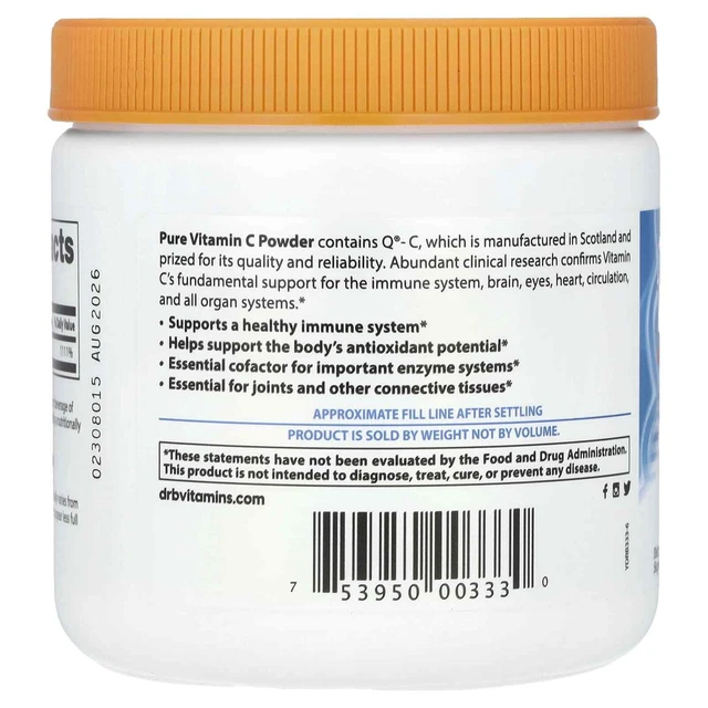 DOCTOR'S BEST VITAMIN C Powder with QualiC for a Healthy Immune System