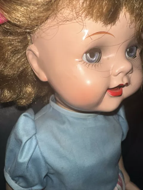 Vintage 22" Ideal "Saucy Walker"  Doll With Flirty Eyes and Hard Plastic 3