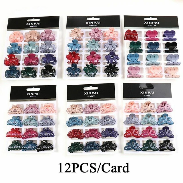 Women Kids Flower Hairclips Mini Star Hair FLORAL Clamps Cute Hairpins 50Pcs 7