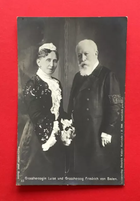 Foto AK ADEL Grossherzogin Luise und Grossherzog Friedrich von Baden  ( 54495