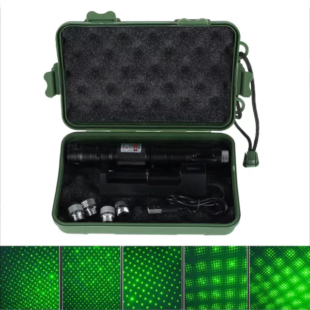 2X 50Miles Green Laser Pointer Pen Rechargable Visible Beam Torches ahba .!