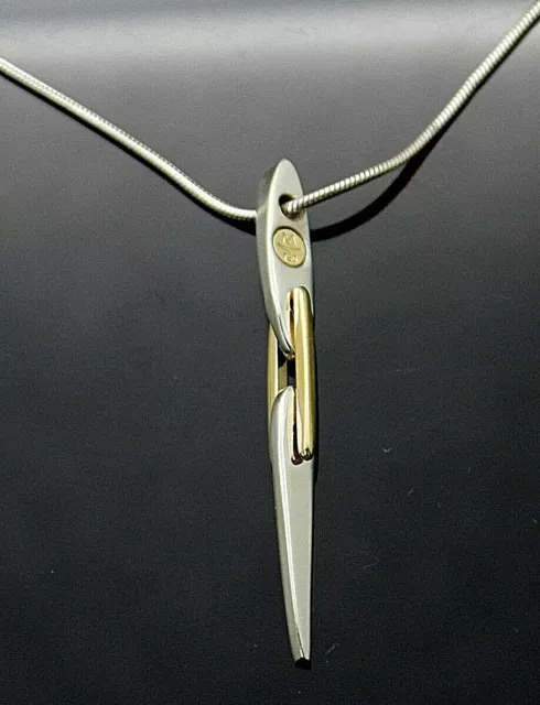 Stylish Authentic Movado Logo 14K Yellow Gold Sterling Silver 20" Necklace Stylish Authentic Movado Logo 14K Yellow Gold Sterling Silver 20" Necklace