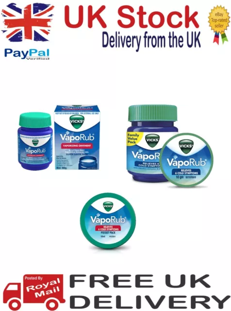 Vicks Vapo Rub Schnell Linderung Kalt Und Husten 10ml & 25ml Erhältlich