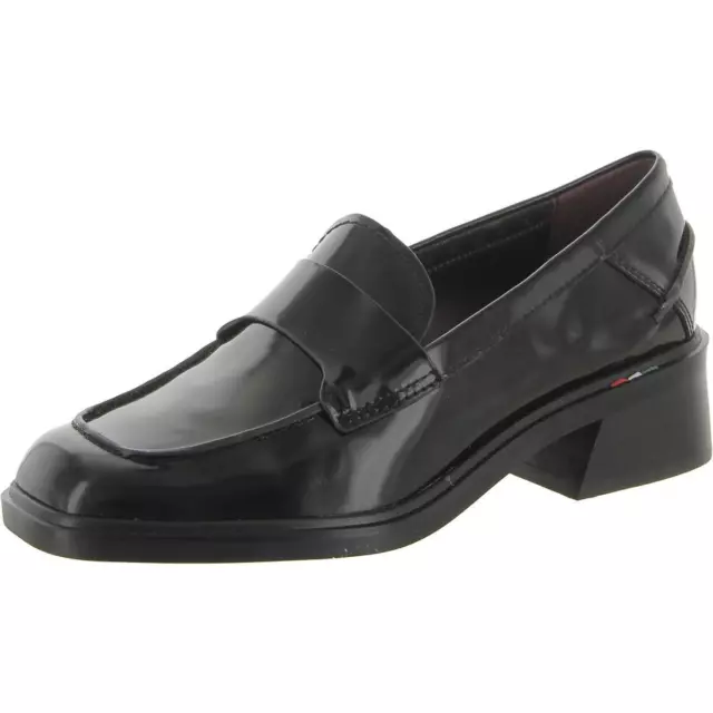 Sarto Franco Sarto Womens Gabriella Black Loafer Heels 7.5 Medium (B,M) 2841