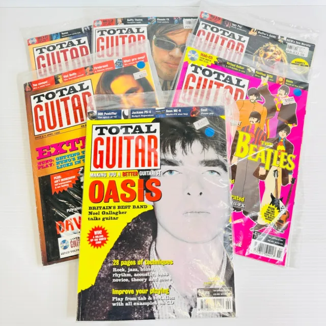 Total Guitar Magazine x 6 Bundle Lot Music Nu Metal Guns & Roses Oasis