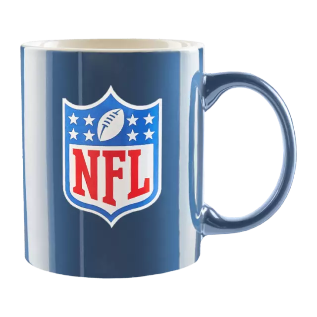 NFL Kaffeebecher, Kaffeetasse, NFL Logo, Football Tasse, 350ml, weiß oder blau