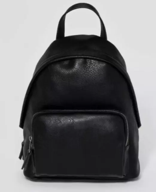 Mini Dome Backpack - Purse Black 11" Faux Leather Universal Thread- Beautiful