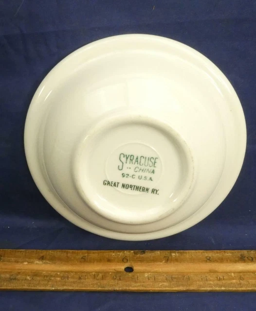 VINTAGE Great Northern Railroad Mountains & Flowers Syracuse China Bowl ! 3