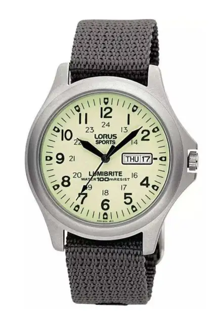 LORUS GENTS LUMIBRITE Military Style Watch RXF41AX7 $90.13 - PicClick AU