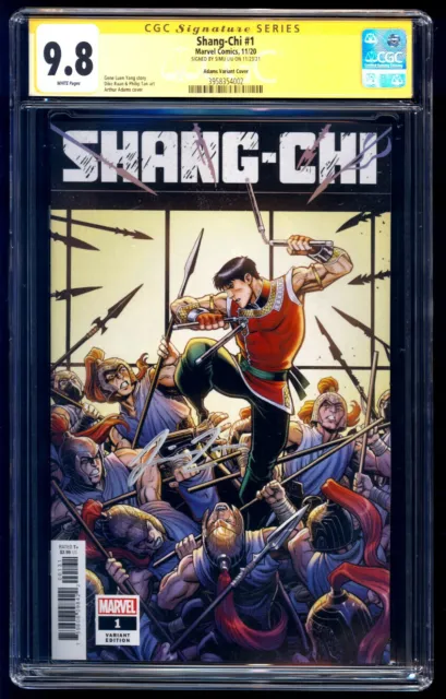 Shang-Chi #1 Adams Variant SS CGC 9.8 Simu Liu Signature Series Free Ship