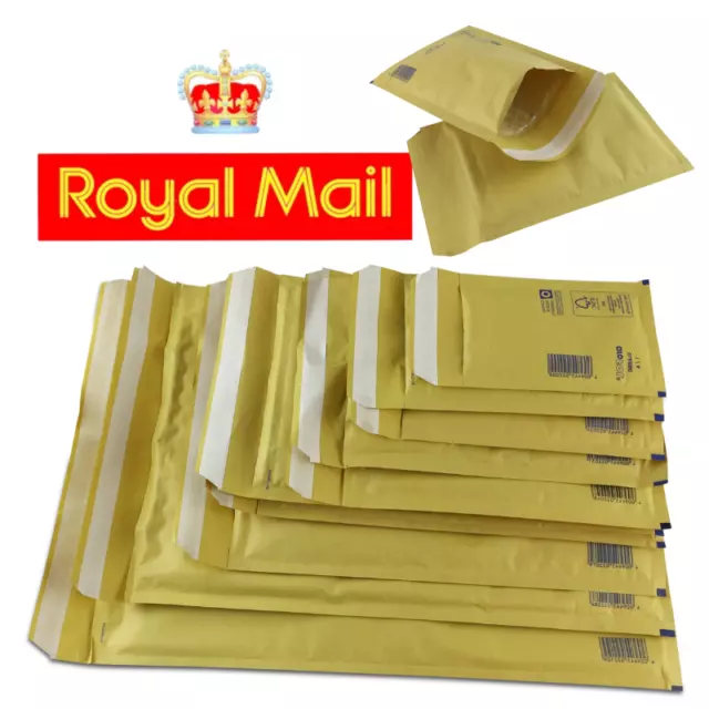 Arofol Genuine Gold Bubble Padded Lined Envelopes Mailers Bags *All Sizes/Qty's*