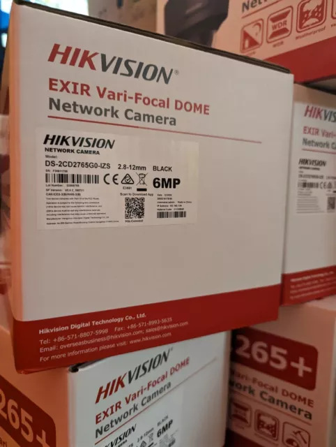 6MP DS-2CD2765G0-IZS Black Hikvision IR Motorized Varifocal Dome Network Camera