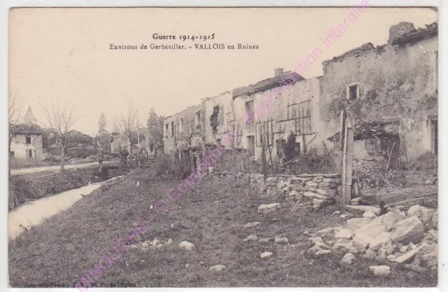 CPA 54830 Vallois Surroundings Gerbéviller Ruins Guerre 1914-1915 ca1915