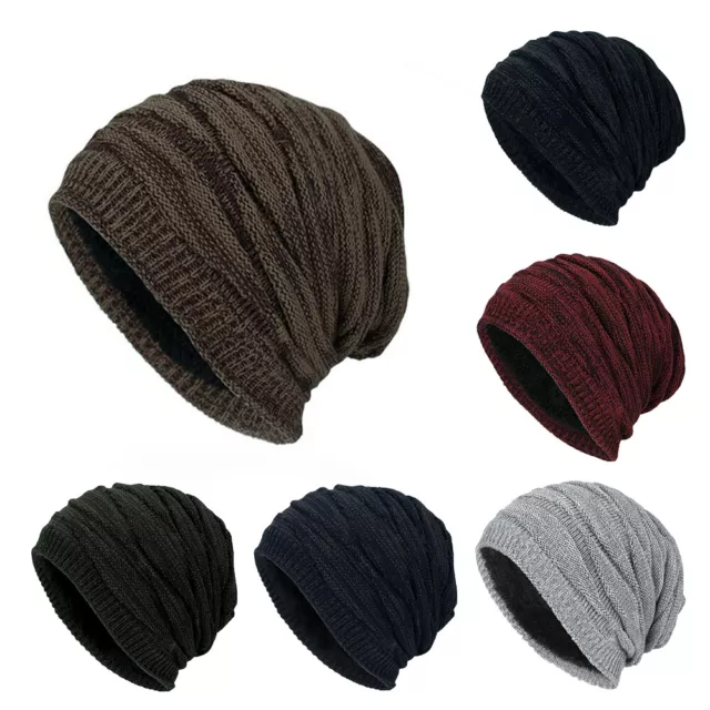 Winter Beanie Warm Unisex Women Men Hat Slouch Baggy Hat Ski Knitted Thick Cap