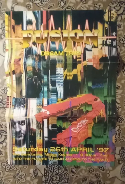 Fusion 26th April 1997 Rave Flyer A3 Poster