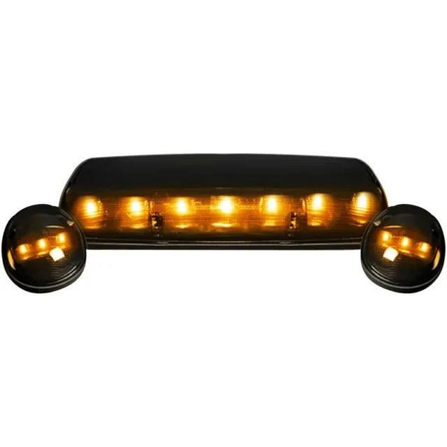 Recon Smoked Lens Amber LED Cab Lights For 2002-2007 Chevy GMC Silverado Sierra