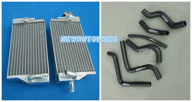 Black L&R Aluminum Radiator & Hose For 2002-2003 Honda CR125 CR125R Fit 02 03