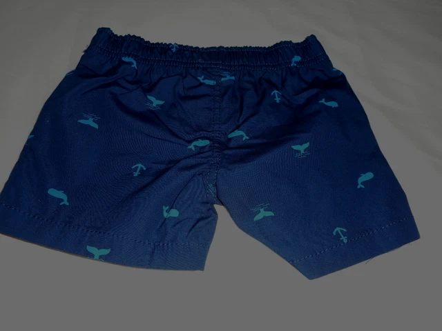 Carters 2-Piece Striped Polo And Whale Short Set -Baby Infant Boy Size 12 Months 3
