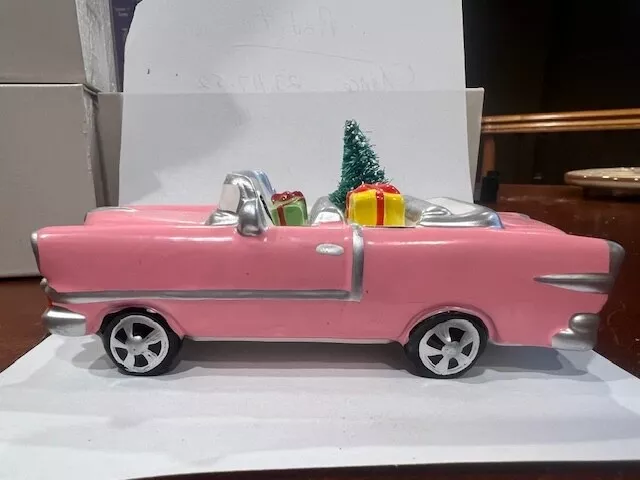 Dept 56 Snow Village Accessory 54135 - Christmas Pink Cadillac - no box