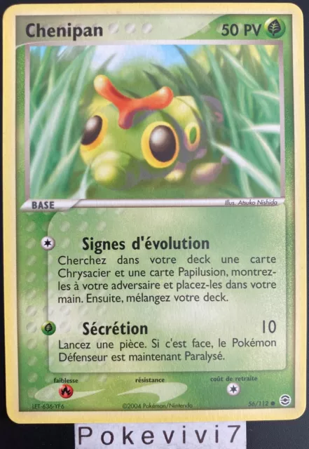 Carte Pokemon CHENIPAN 56/112 Bloc EX Rouge Feu Vert Feuille FR NEUF