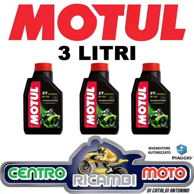 Olio Motore Moto Motul 510 2T 2 Tempi SemiSintetico 3 litri lt Miscela antifumo