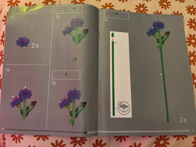 LEGO ICONS FLOWER Bouquet 10280 Instruction Manual Only Illustrated ...