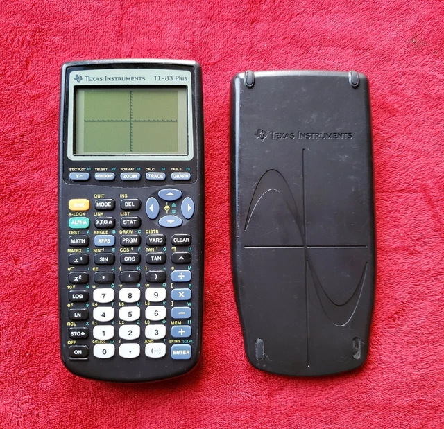 Texas Instruments TI-83 Plus Graphing Calculator - Black - With Case. WORKING!
