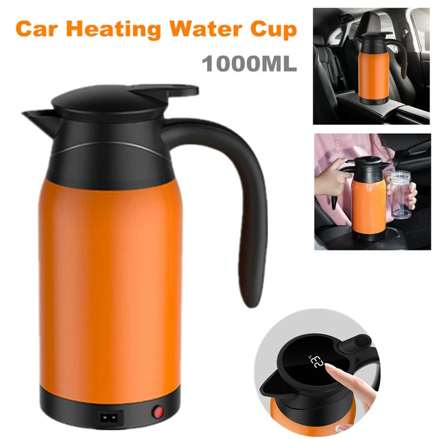12V Car Travel Heating Electric Digital Touch Thermal Kettle Heated Water Cup
