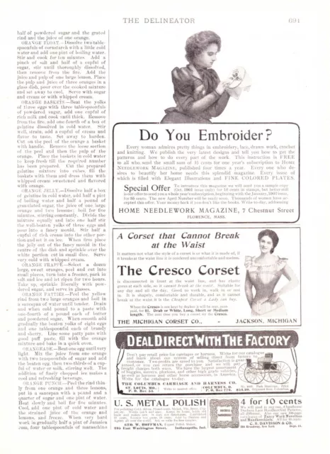 1902 Delineator VTG Clothing Lot Corset Advertising ~ Eton Cresco Korso Thomson