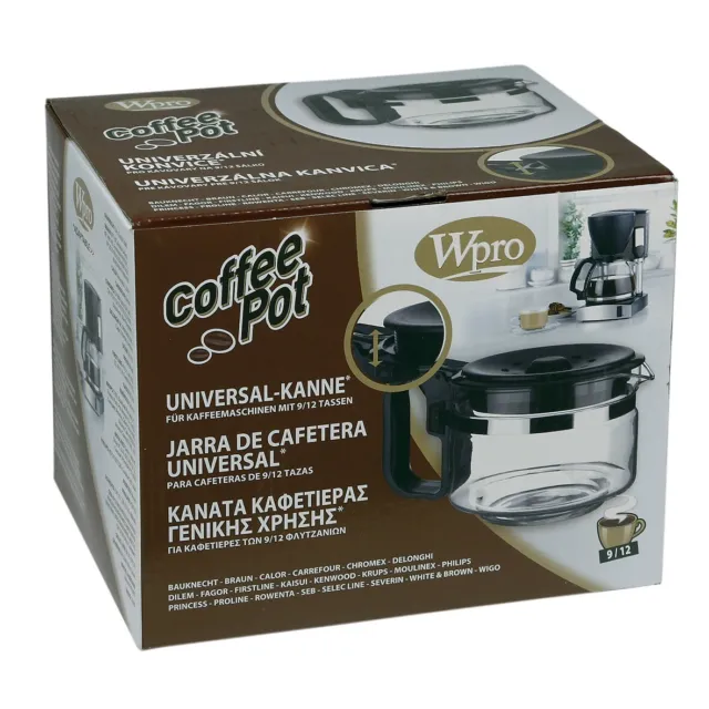 Glaskanne Kanne Kaffeekanne Krug 9-12 Tassen Wpro UCF200 Kaffeemaschine