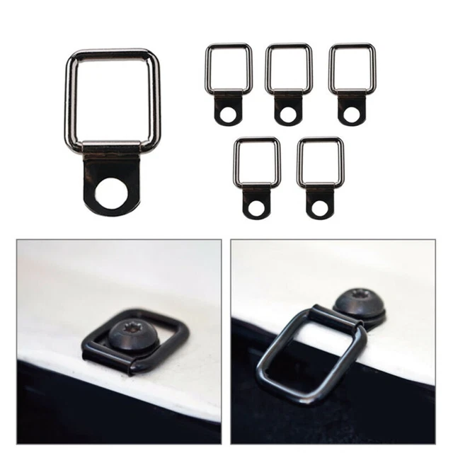 Voiture Anneau D Cravate Downs Pick-Up Coffre Noir Antirouille 6pcs Inox Acier