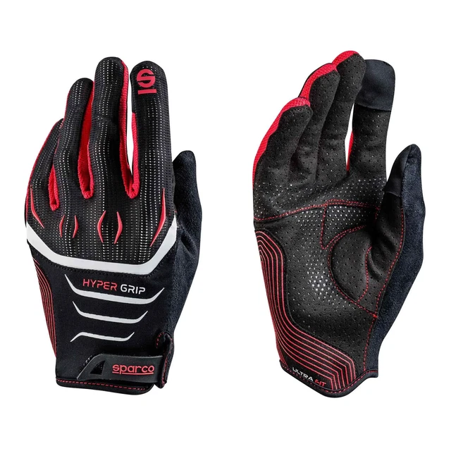 Guanti Da Gaming Sparco Nero-Rosso Hypergrip Misura M (Taglia 10)