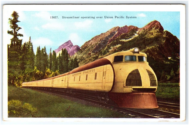 Streamliner City Of Los Angeles Union Pacific Railroad Postcard