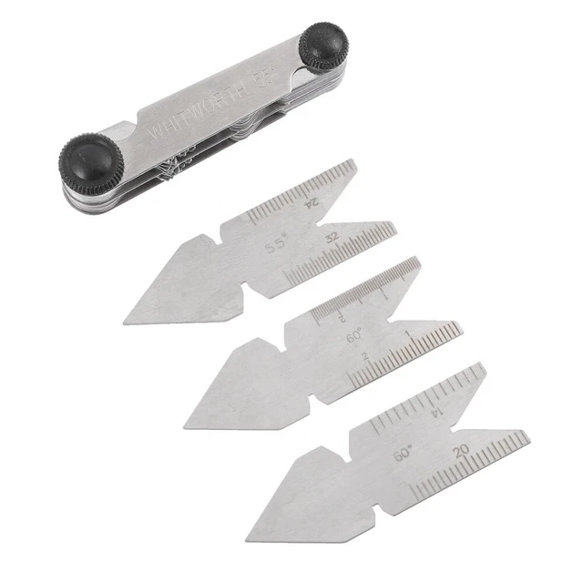 4 Pcs Measuring Gauge Screw Thread Pitch Cutting Metric Tool Meter Gear Teeth