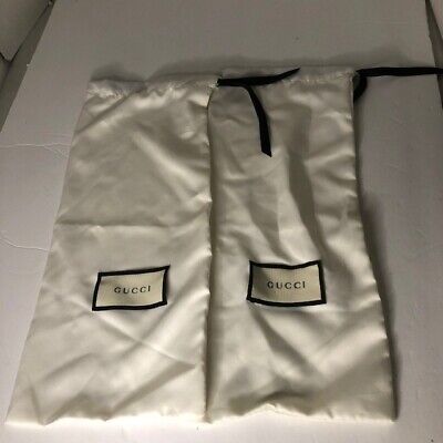 Nuevas bolsas de polvo para zapatos Gucci auténticas cremas satinadas