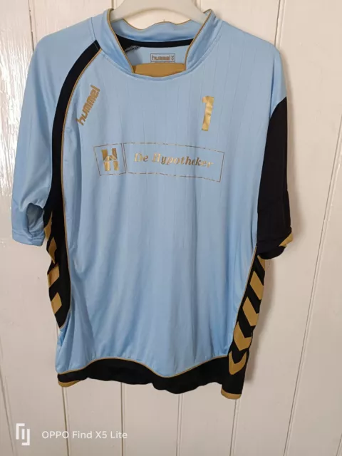 Mens De Hypotheker Hummel Sky Blue Football Shirt UK Size XL