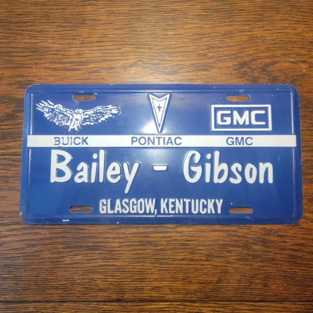 Bailey Gibson Buick Dealership Booster License Plate Glasgow Kentucky