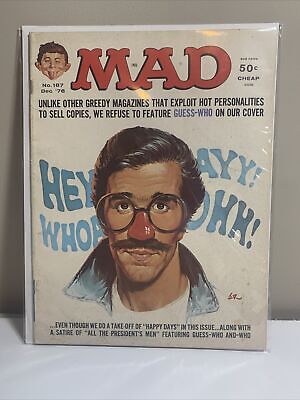 Mad Magazine No. 187 December 1976 - Run for President, Crappy Days - Boarded