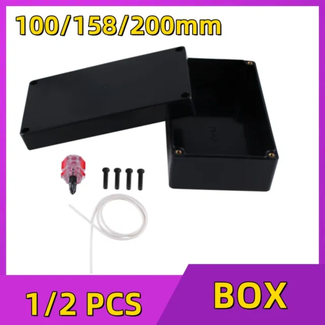 100 / 158 / 200mm ABS Plastic Electronic Junction Enclosure Box IP65 Waterproof