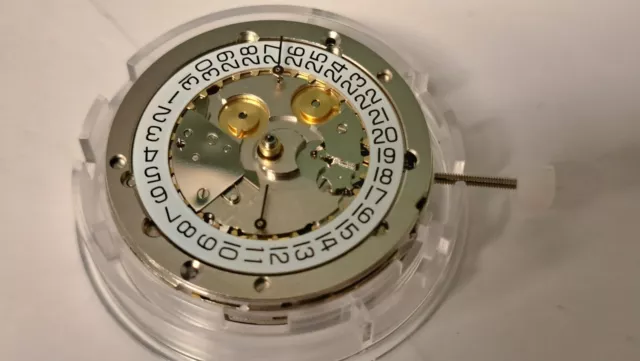 ETA 7750 Movement NOS with clamps/screws yellow rotor Valjoux 7750 25 Jewels